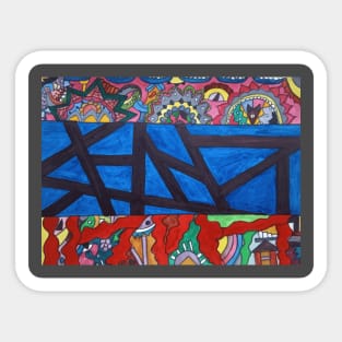 Abstract & Nakshi art. Sticker